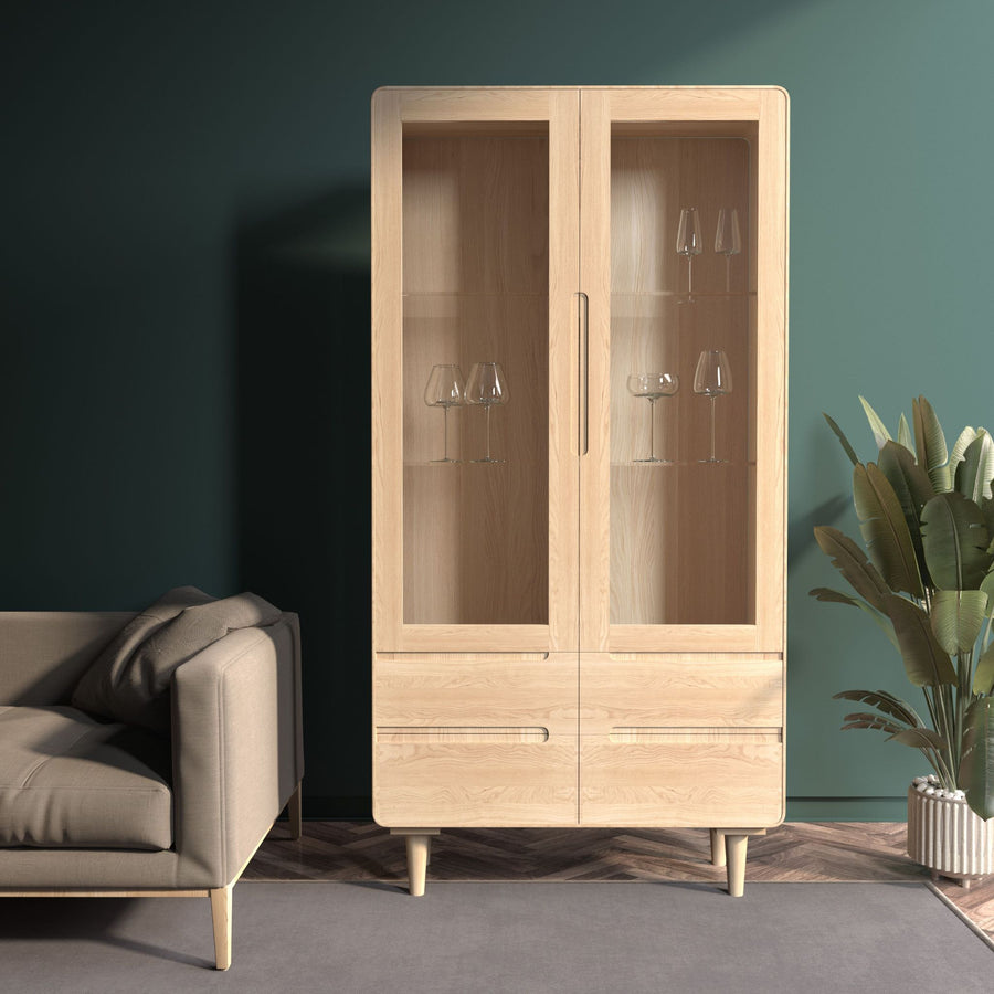 VESKOR Amandi 2 showcase Nordic modern furniture solid wood oak