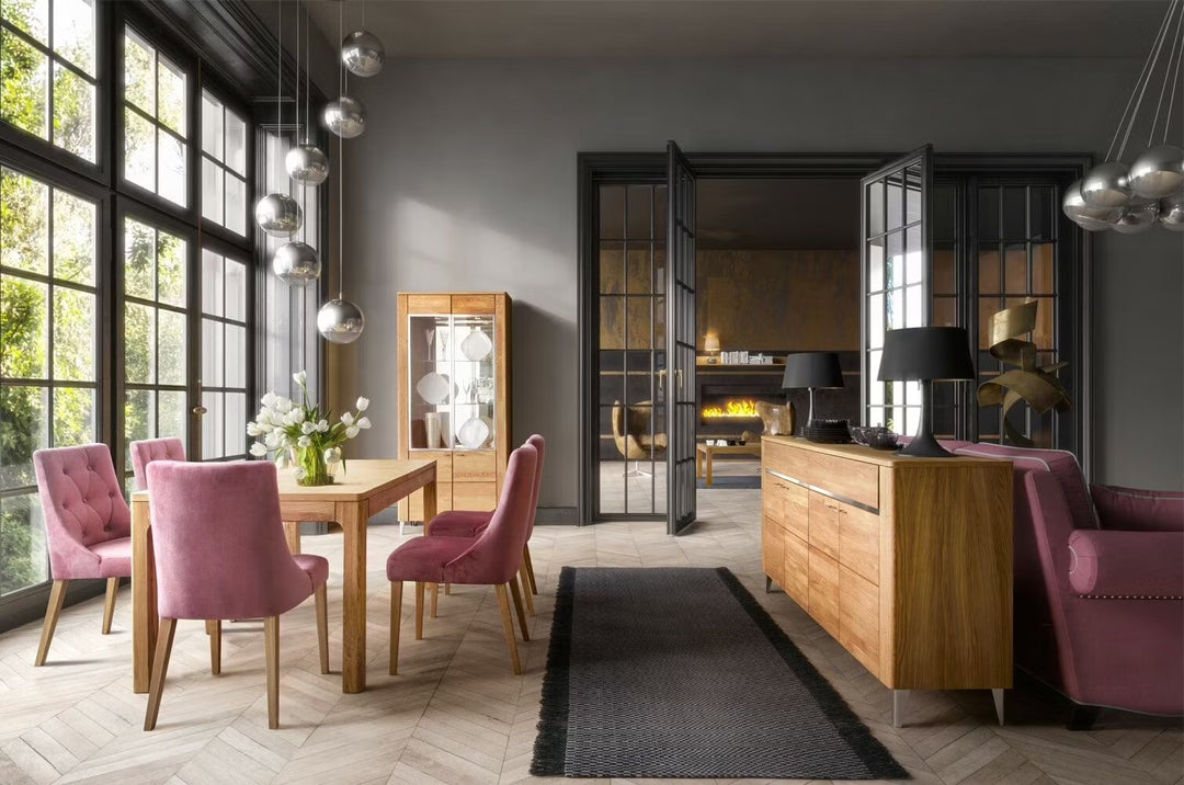 VESKOR Latina living room furniture in oak wood, modern Scandinavian Nordic design