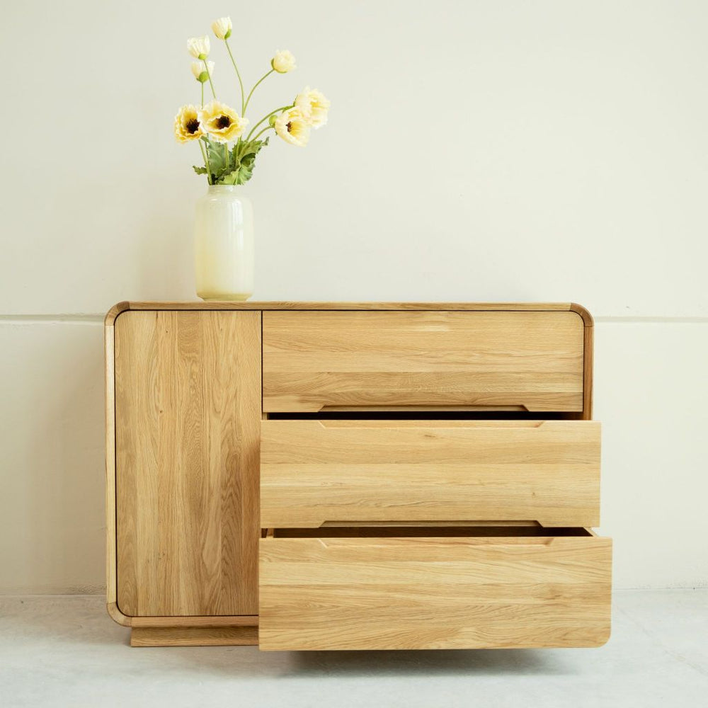 VESKOR Solid oak chest of drawers from the Alina collection modern Nordic furniture