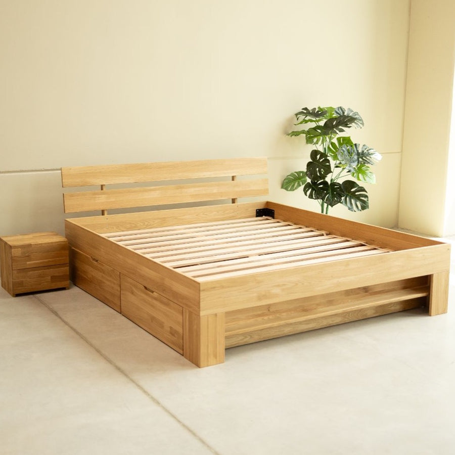 VESKOR Uppsala Bed solid wood oak Modern Nordic furniture