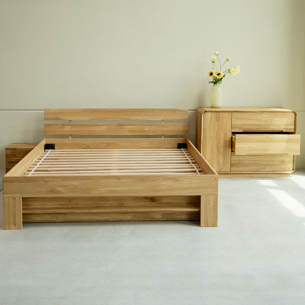 VESKOR Uppsala Bed solid wood oak Modern Nordic furniture