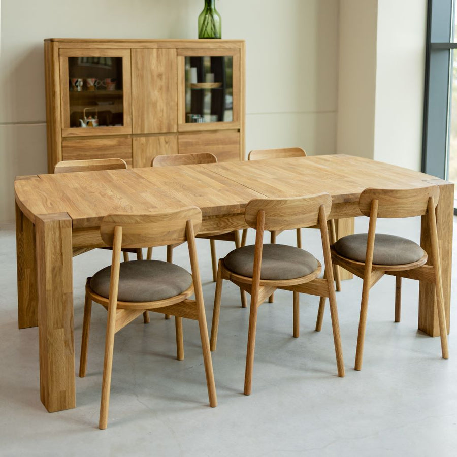 VESKOR Balder extending rectangular dining table solid oak wood Modern Nordic furniture