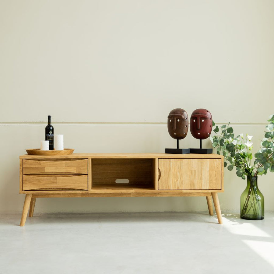 VESKOR TV cabinet Malmo solid oak wood Nordic modern furniture