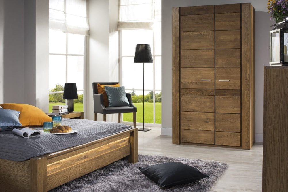 VESKOR Solid oak bedroom furniture from the Velvet collection. Nordic furniture with a modern design. 
